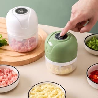 Mini Processador de Alimentos 250ml Moedor Alho Elétrico Sem Fio Recarregável USB