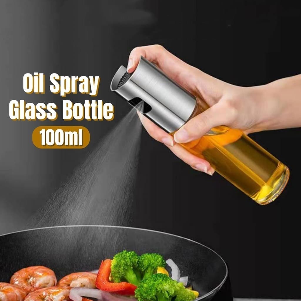 Spray Pulverizador Vidro Inox Borrifador Azeite salada 100ml Vinagreessenciais De Cozinha Promoções