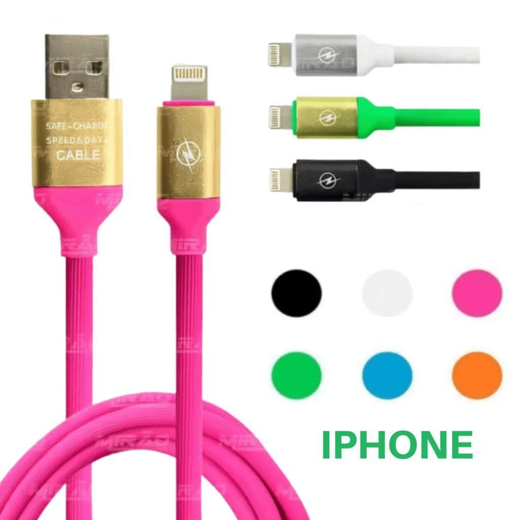 Cabo Carrega Macaron Usb Dados Turbo Celular V8/ iPhone adequado para iPhone várias marcas 1.2 m