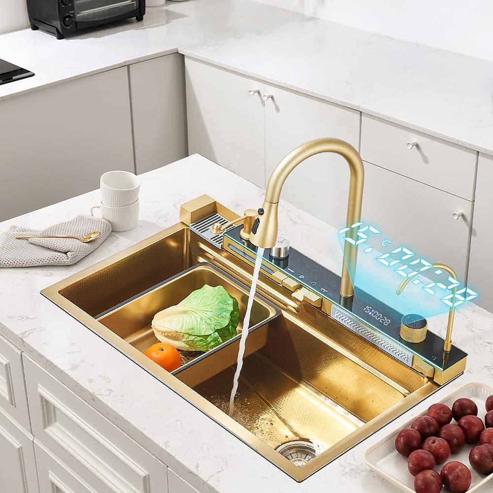 Kit Cozinha Gourmet Inox Torneira Bancada 3 Funções Torneira De Cozinha Luxo Aço Inox 304
