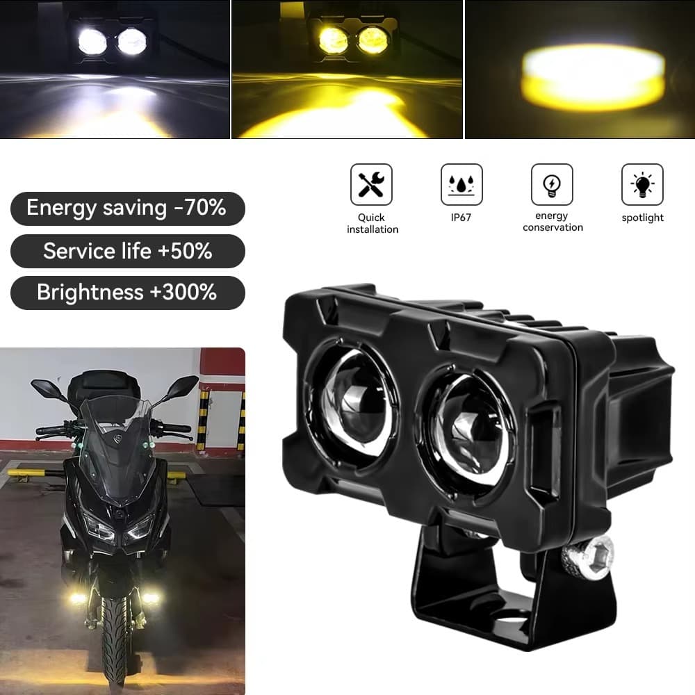Para Caminhão Trator Offroad 4x4 Luzes De Nevoeiro Motocicleta Holofotes Carro LED Barra Luz Trabalho Lâmpada Condução F