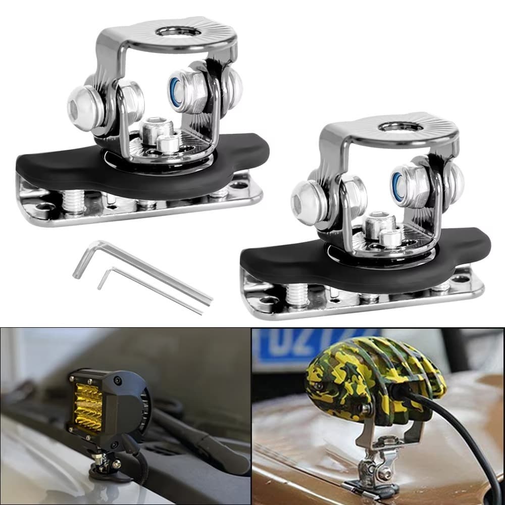 Capô Do Carro LED Suporte De Montagem Luz Trabalho Para Veículos Jeep 4x4 Offroad SUV Motor Braçadeira Universal Acessór