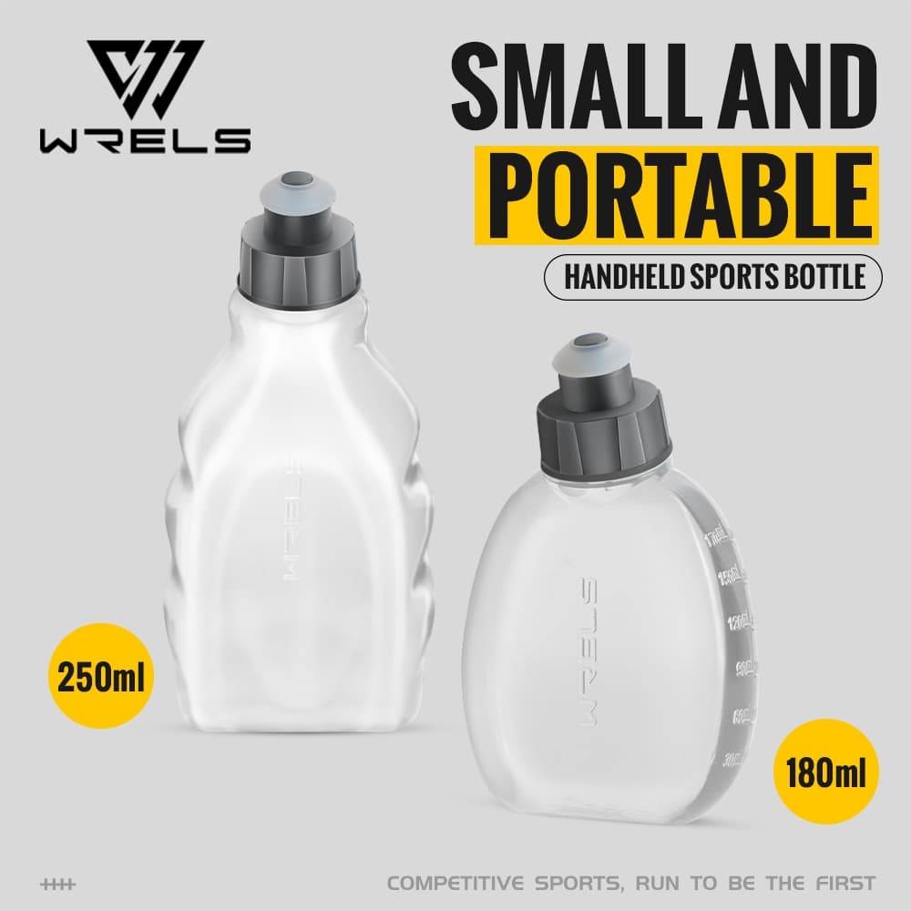 Garrafa De Água Esportiva WRELS 180ml 250ml BPA Livre Para Corrida Hidratação Cinto Cintura Bolsa