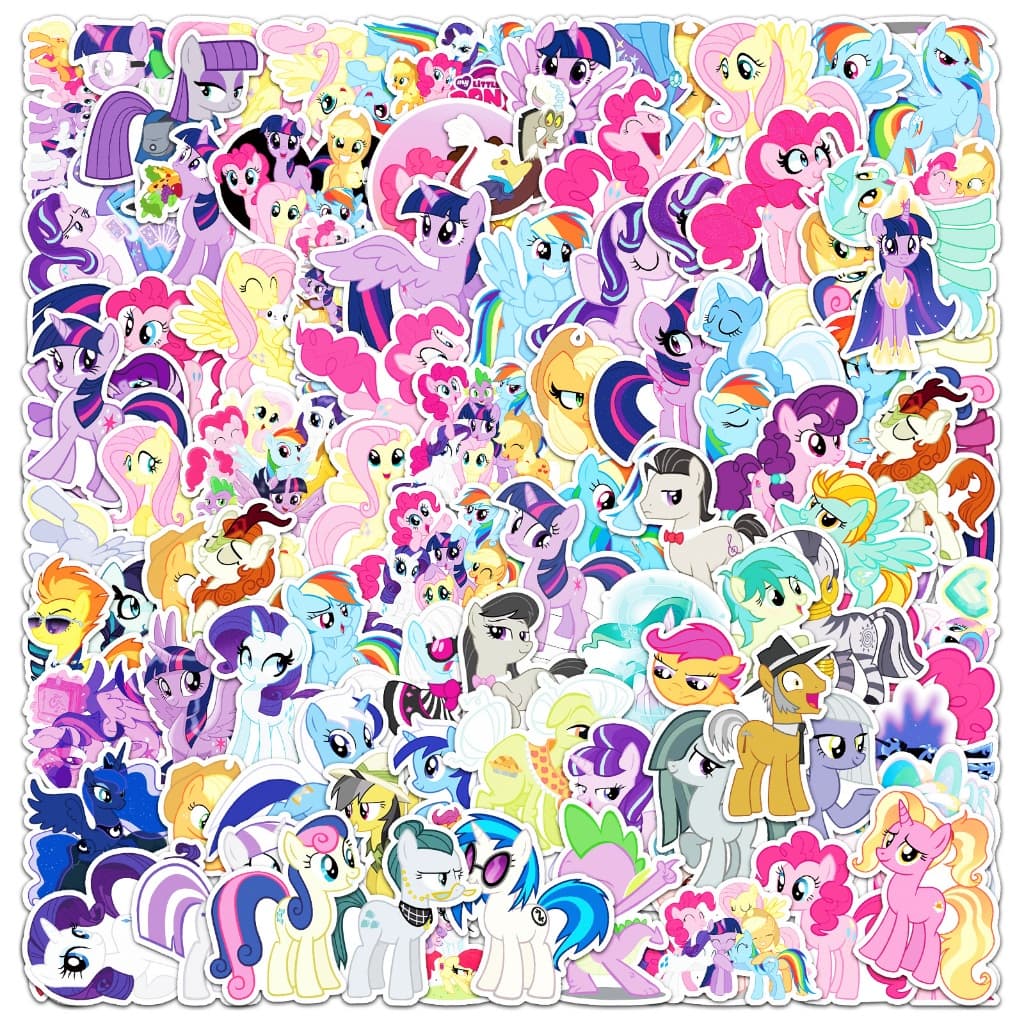 103 Peças Adesivos Fofos My Little Pony Para Telefone Laptop Capacete Adesivo Graffiti À Prova D'água Criativo Faça Você