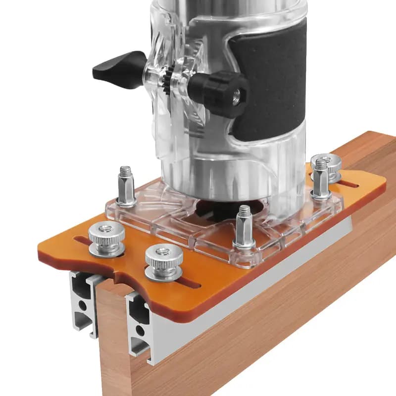 2 em 1 Trimmer Router Tool Base Fenda Suporte Fixação Para Fixadores Invisíveis Máquina Corte