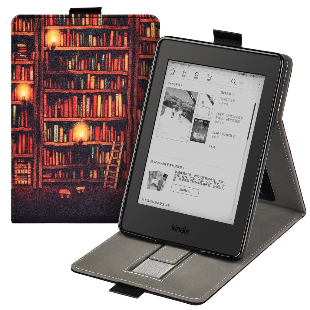 Capa Inteligente De Couro PU Premium Para Kindle 10th 2019 J9G29R Com Alça De Mão 8th 2016 SY69JL Slot Cartão