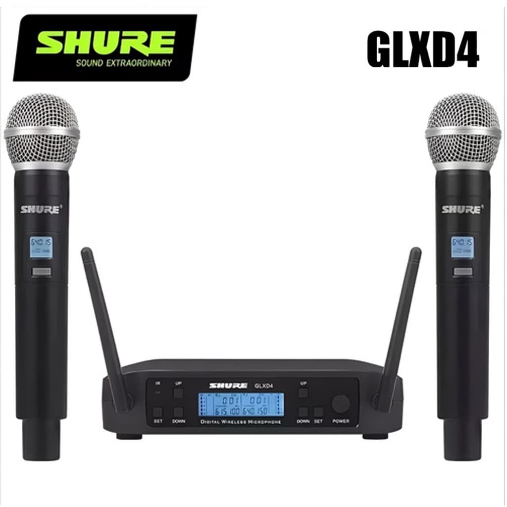 Microfone Shure Glxd4 Beta 58a UHF Profissional Sem Fio Para Grandes Eventos Digitais