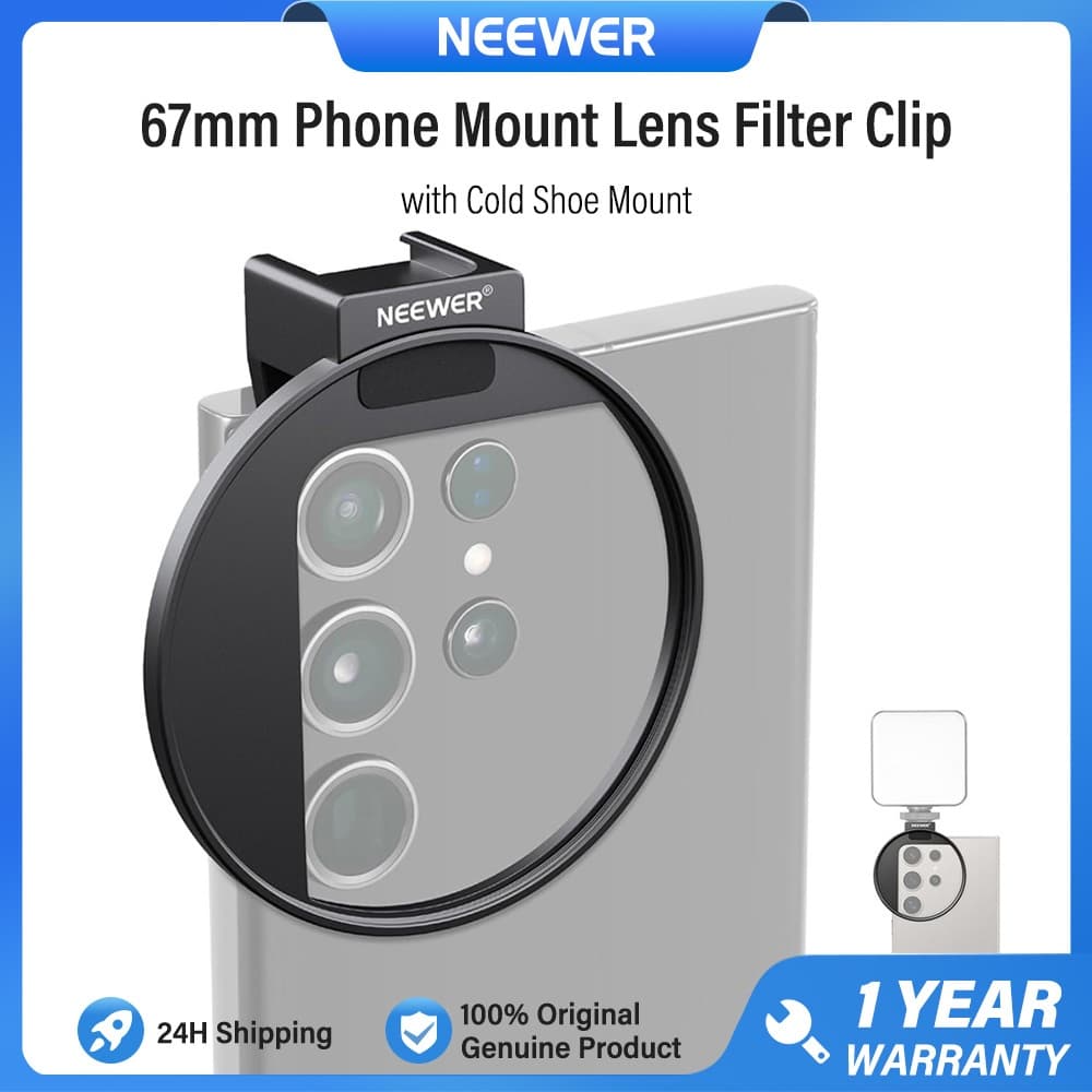 Suporte Universal Para Filtro De Telefone NEEWER LA006 , Clipe De Montagem De Lente Rosqueado , Compatível Com Filtros U