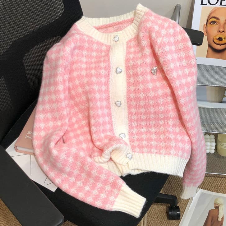 Moda Feminina De Nicho 2023 Outono Novo Temperamento Parece Malha Fina cardigan