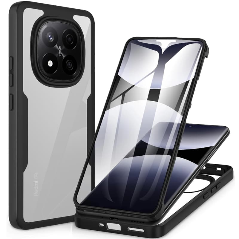 Capa de telefone transparente à prova de choque de proteção total 360 graus Redmi Note 15 Pro+ Note 14 Pro Note 13 Pro