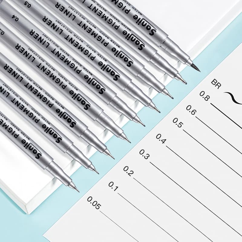 Caneta De Linha Fina Profissional Para Esboçar Desenho Ponta De Agulha Pincel Fineliner