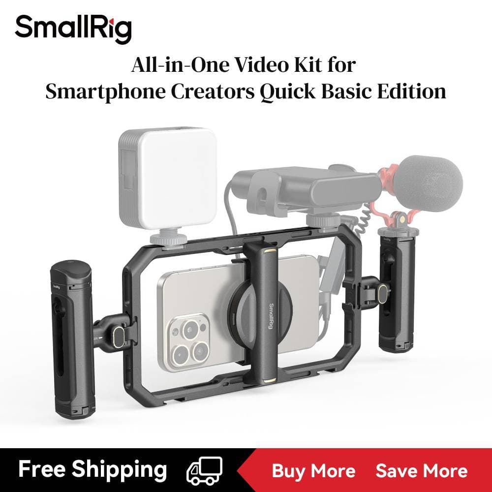 Kit Universal De Gaiola Para Telefone De Liberação Rápida SmallRig Básico De Equipamento De Vídeo Smartphone De Alumínio