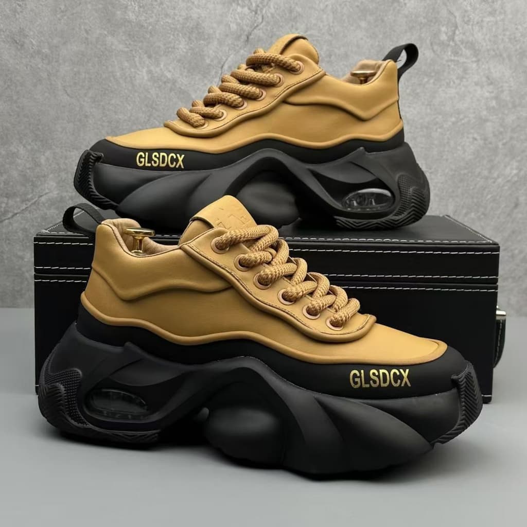 Novos Sapatos Casuais Ao Ar Livre Sola Grossa Deslizamento-on Resistente Desgaste Versátil Esportes Pai Masculinos