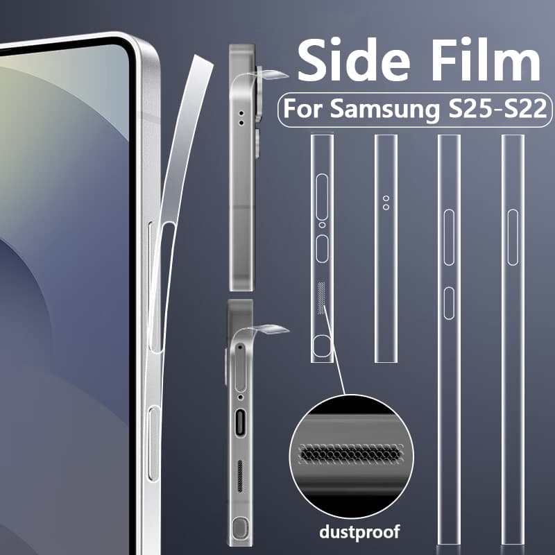 1 Conjunto De Adesivo De Filme Lateral Para Samsung S26ultra/S25 Ultra/S24Ultra/S23Ultra Transparente/Fosco S22 Quadro P