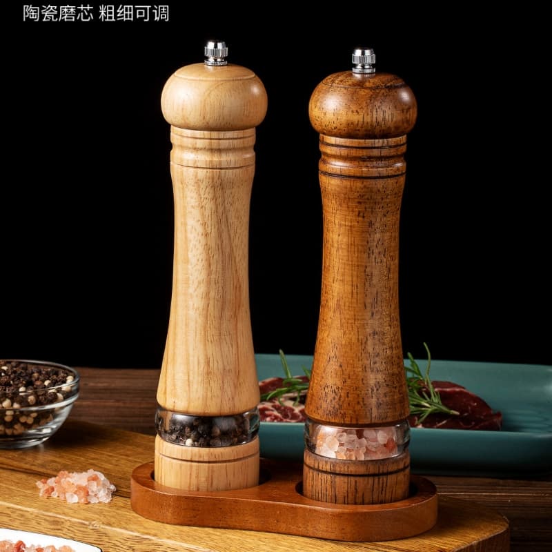 Moedor de pimenta núcleo cerâmico High-End madeira maciça sal marinho Sichuan grânulos de pimenta cozinha cozinhar resta