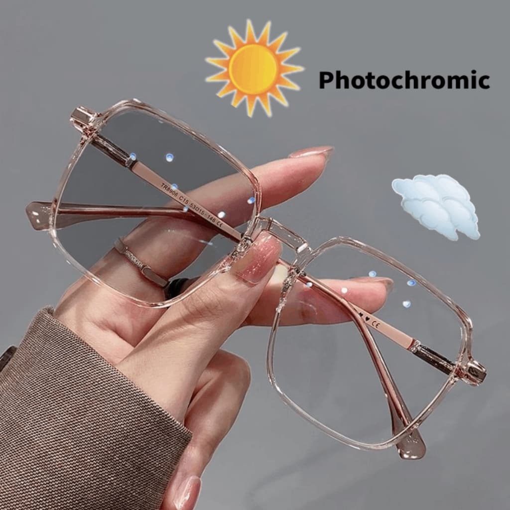 Novo Óculos Fotocromáticos Anti-Radiação , Armação Quadrada Para Mulheres E Homens De , Lente Substituível , Luz Azul ,