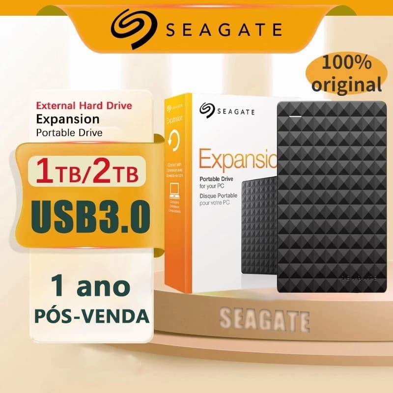 Seagate Hd Externo Expansion Harddisk Eksternal 2TB/4TB Expansão Externo USB 3.1