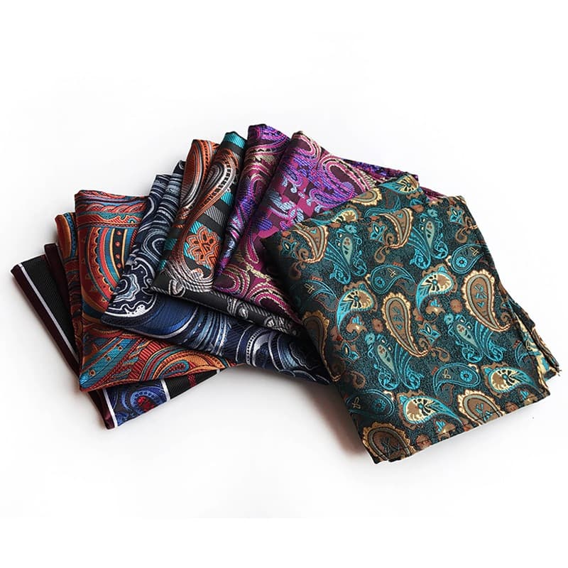 Lenço Quadrado De Bolso Masculino De 66 Cores Flor Paisley Floral Festa De Casamento Para Homem Acessório