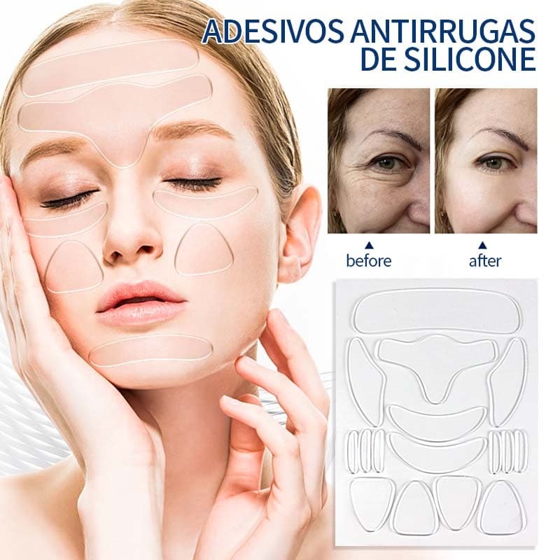 Adesivos anti-Rugas De Silicone Envelhecimento Linhas Transparentes Para Os Olhos Testa Rosto Pescoço Peito