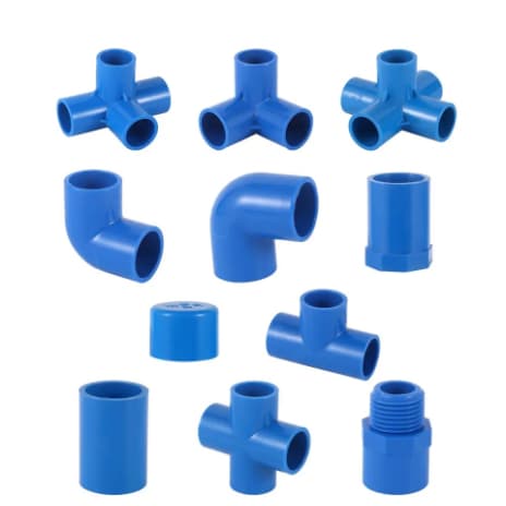 Conector Azul De PVC , De 20/25/32mm , Cotovelo Reto , Cruz , Adaptador De Irrigação De Junta De 3/4/5 Vias