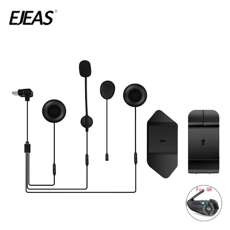 Novo Clip De Montagem Base De Fita Dupla Face Tipo C Fone De Ouvido De Interface Para EJEAS Q8 Intercomunicador De Capacete De Motocicleta