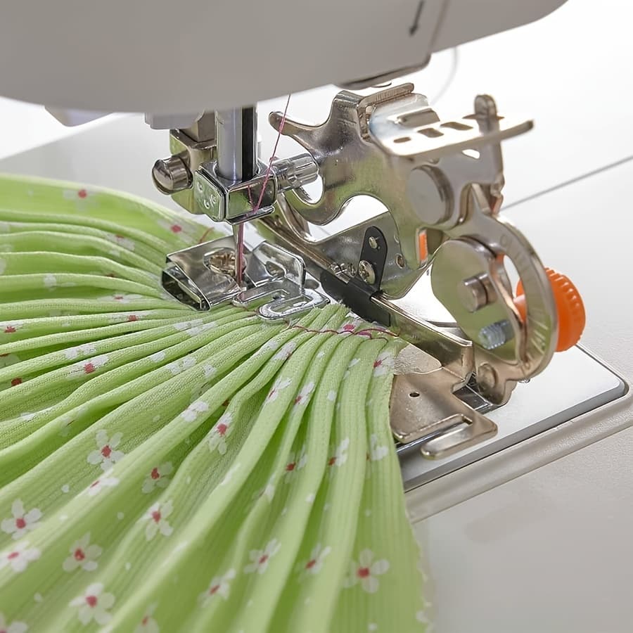 Calcador aparelho franzir pregas frufru ruffler domestico