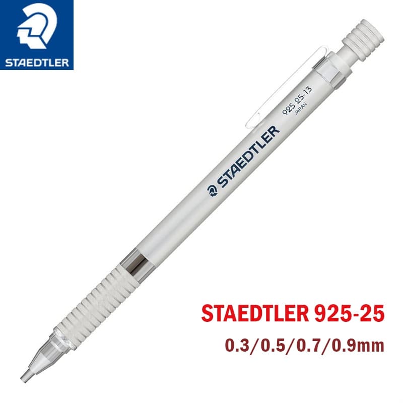 Alemanha STAEDTLER 925 25-03/05/07/09mm Lápis Mecânico Automático Corpo De Metal Com Borracha Caneta De Engenharia Profi