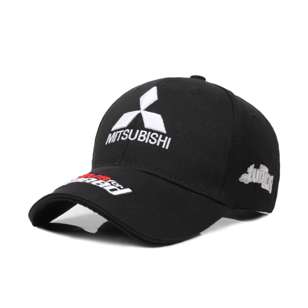 Chapéu de corrida F1 ao ar livre bordado boné de beisebol com logotipo do carro Mitsubishi 4s