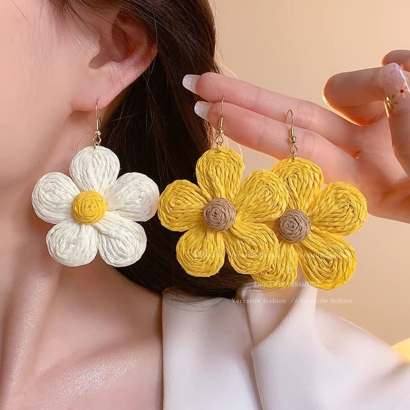 Brincos De Flores De Primavera E Verão Estilo resort Exagerados Para Presentes Femininos