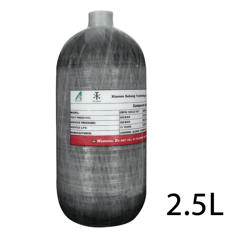 TUXING 300Bar 2.5L Cilindro Fibra Carbono Alta Pressão Tanque Estação Enchimento Válvula Regulador