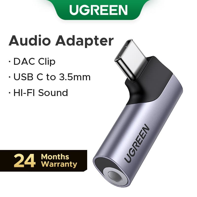 Ugreen Usb Original C Para 3.5mm Adaptador De Áudio compatible for Ipad Pro 2018 2021/ Samsung S20 +/ Oneplus 7t Pro