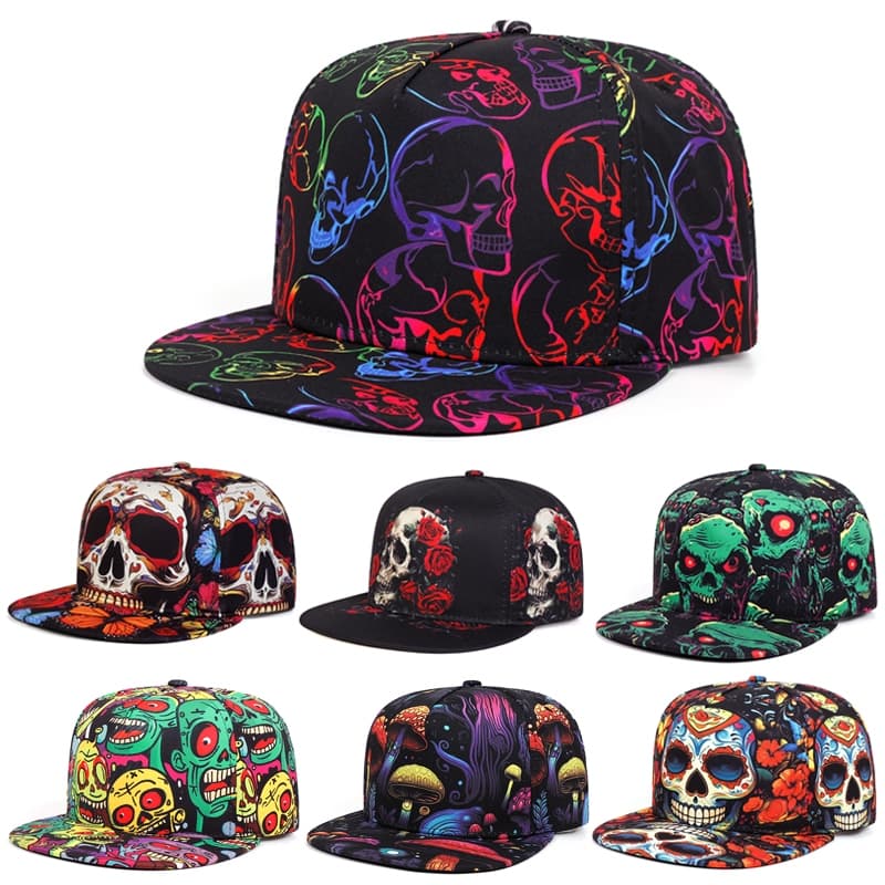 Boné snapback De Caveira Para Homens E Mulheres , De Beisebol Da Moda , Hip hop , vintage , Liso
