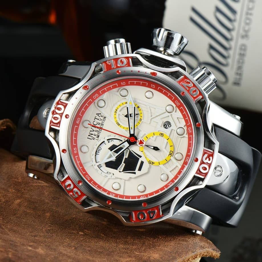 Invicta novo estilo relógio de movimento de quartzo pulseira de Silicone na moda único estilo mecânico relógio de pulso