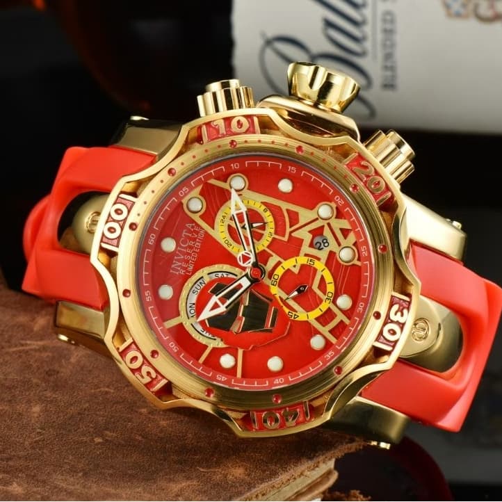 Invicta novo estilo masculino exclusivo na moda relógio de pulso movimento quartzo pulseira de Silicone relógio dgyh