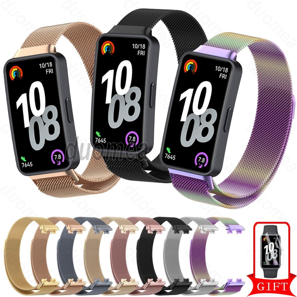 Pulseira De Metal Aço Inoxidável Acessórios Para Huawei Band 11 Pro 10 9 8 7 6 / Honor Band 9 7 6