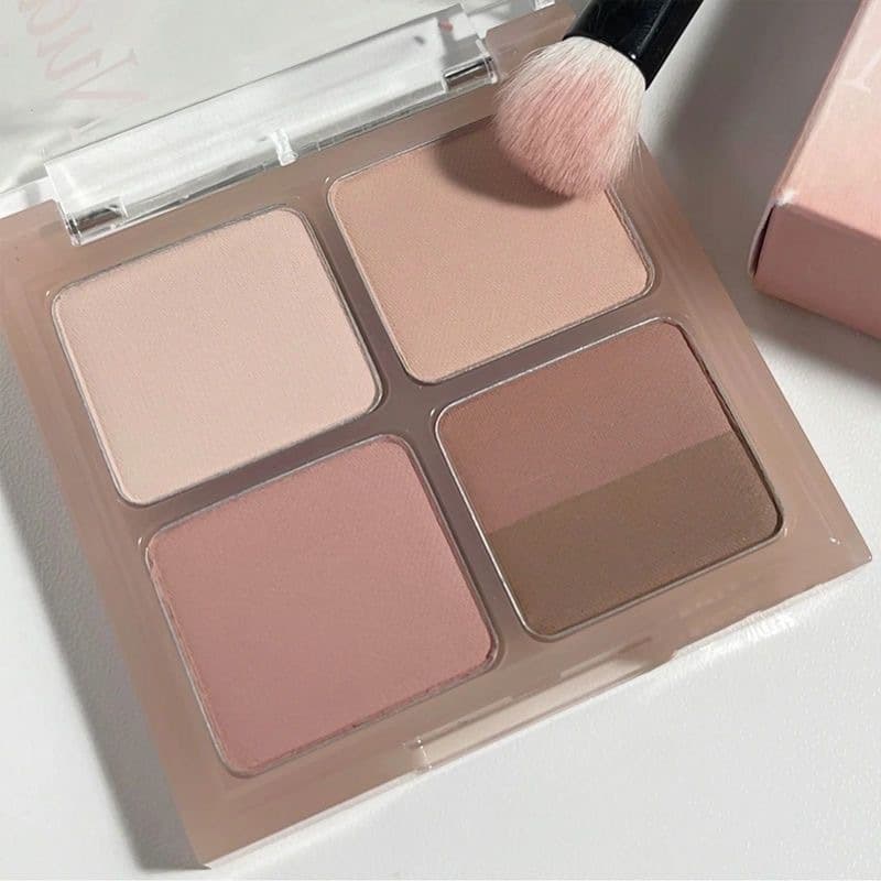 Paleta de sombras foscas completas, cinco cores, luz diária, rosto Commuter, pó de lótus, marrom, leite, chá, terra, cor