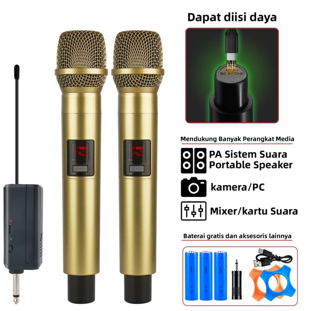 Microfone Sem Fio Profissional KTV Ao Vivo De Baixo Ruído E Longo Tempo De Desempenho De Nível