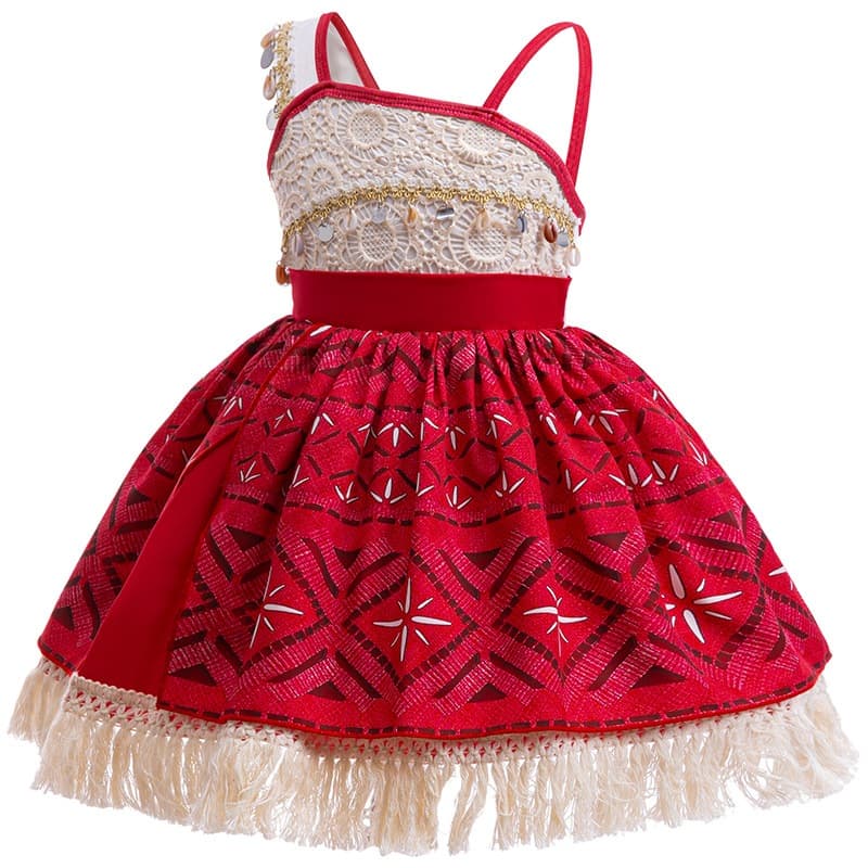 3-12 Anos Moana 2 Meninas Vestido De Princesa Verão Bonito Dos Desenhos Animados Festa De Aniversário Presente Crianças