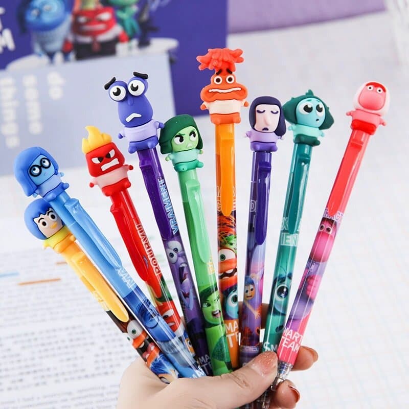 9/18 Pçs Dentro Para Fora 2 Boneca Gel Caneta Anime 0.5 Apagável Azul Escrita Prática Imprensa Sinal Estudante Amigo Int