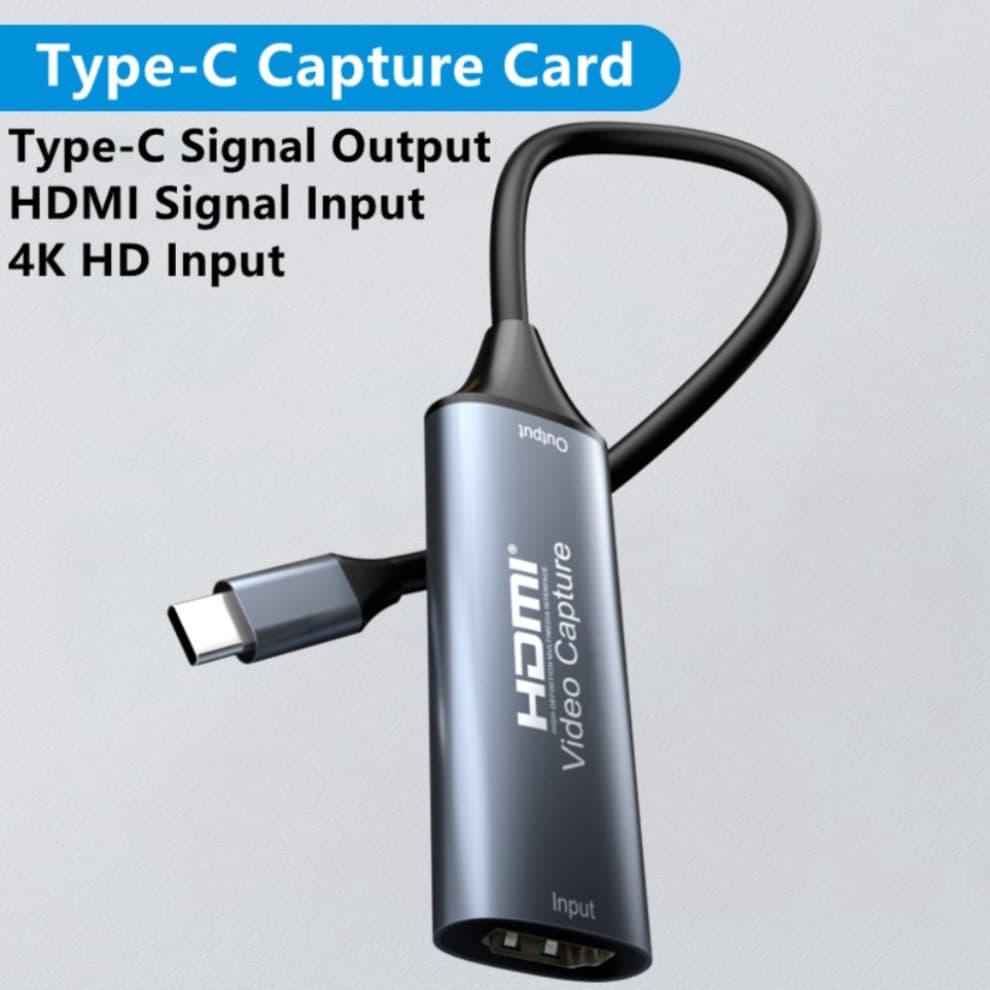 Placa De Captura De Vídeo 4K TypeC 1080p 60fps USB-C Para HDMI Gravação Game Grabber Macbook/Laptop PC Câmera Transmissã