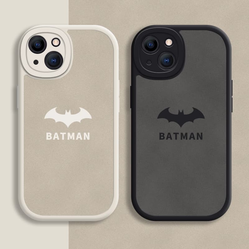 Capa Estilo Empresarial Para iPhone 16/15/14/13/12/11 Promax Batman Padrão Macia 7/8 Plus/X/XR/Xs Max