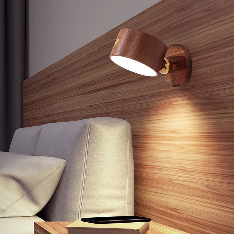 Lâmpada De Cabeceira Recarregável Magnetica Para Parede Do Quarto Corredor E Varanda USB LED