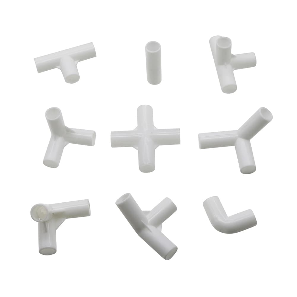 Diâmetro Interno 8mm/12mm/16mm Cotovelo Reto Conector T De 4 Vias 60 90 120 135 Graus De PVC DIY Adaptador De Montagem D