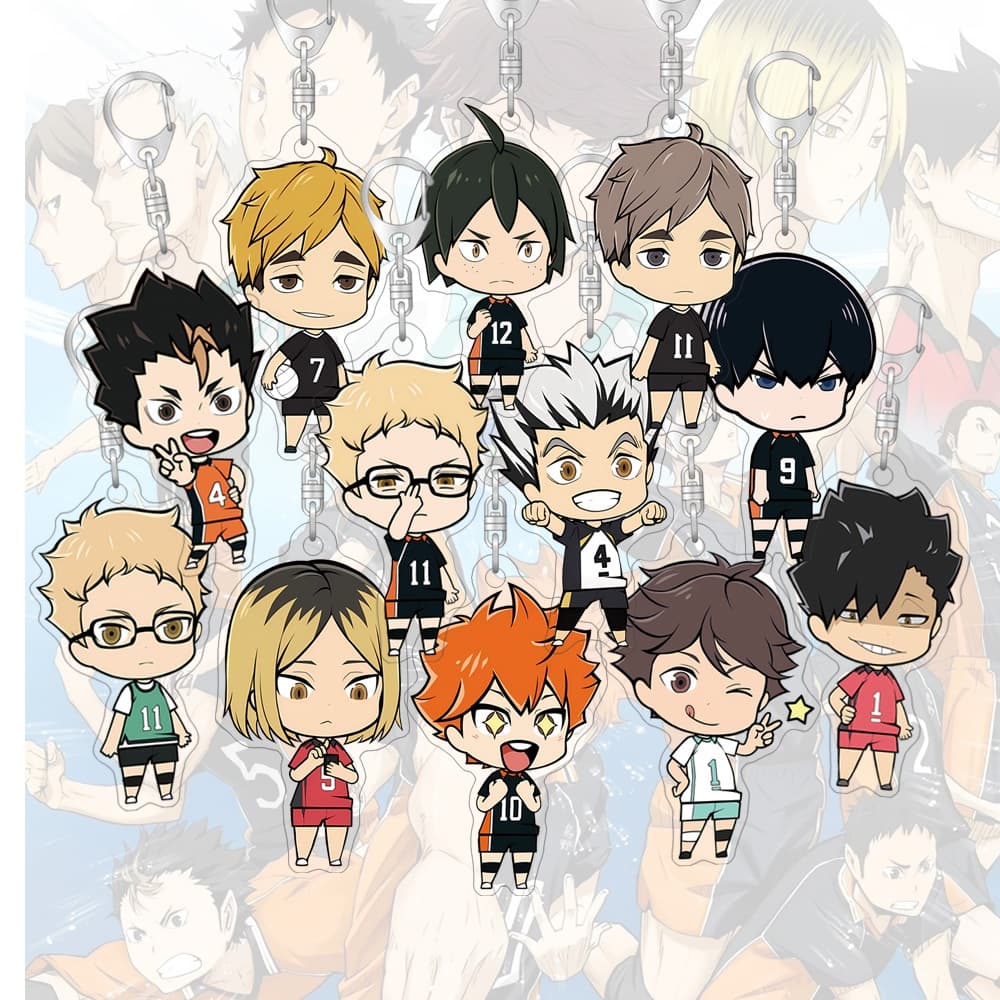 Chaveiro Acrílico Haikyu Anime Personagem Dos Desenhos Animados Bonito Sacos Decorativos Mochila Pequeno Pingente Presen