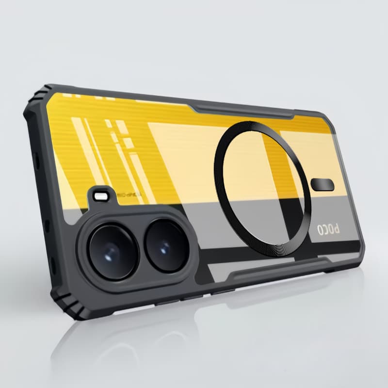 Nova Caixa De Proteção Magnética Sem Fio Xiaomi POCO X7 X6 X5 X4 X3 GT NFC Pro Plus 4G 5G Capa Transparente Para Telefon
