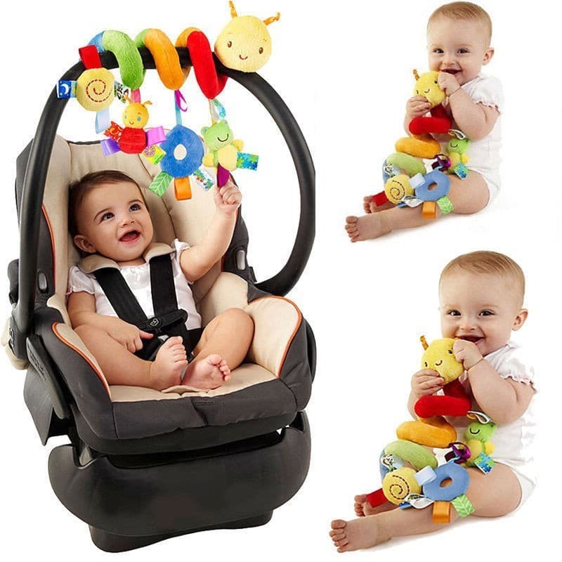 Brinquedo Espiral Do Berço Da Centopéia Com Chocalho, Macio Conforto Carrinho De Bebê, Para Presentes Recém-Nascidos