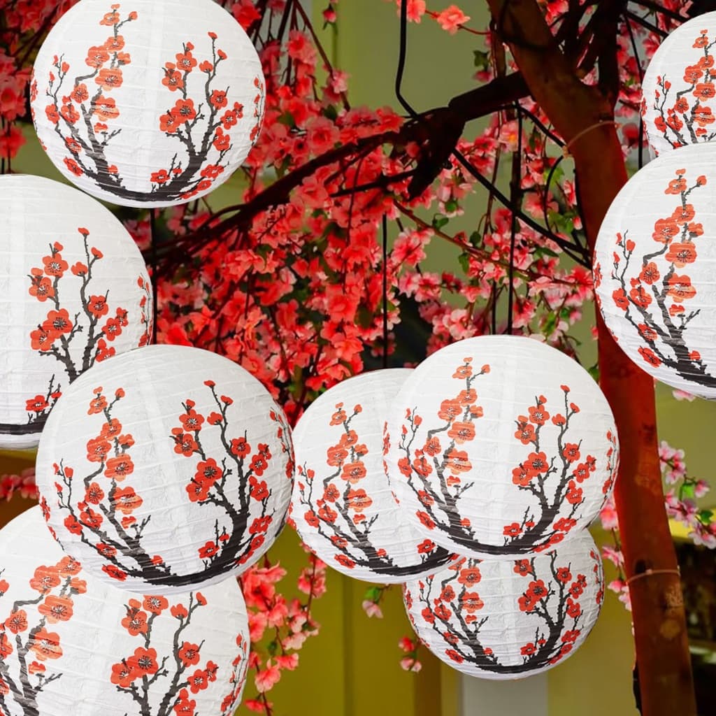 Flor De Cerejeira Lanterna Decoração Casa Restaurante Festa De Casamento Ameixa De Papel Pendurado Japonesa Decorações T