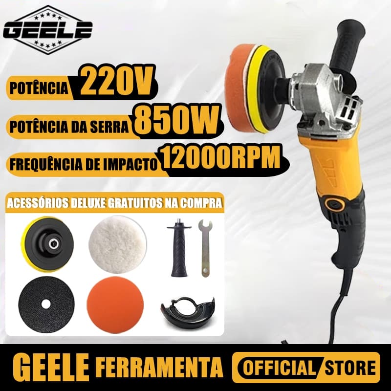 Esmerilhadeira Angular/Máquina de polir  220V 125mm Potência 850W 12000rpm