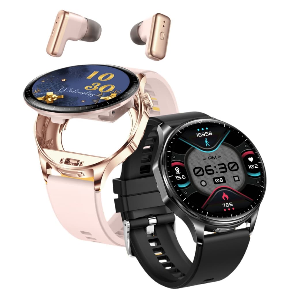 Relógio Inteligente 2 Em 1 Fones De Ouvido Bluetooth Chamada Redução Ruído Música Jogar 1.43 Polegada Tela Amoled Sem Fi