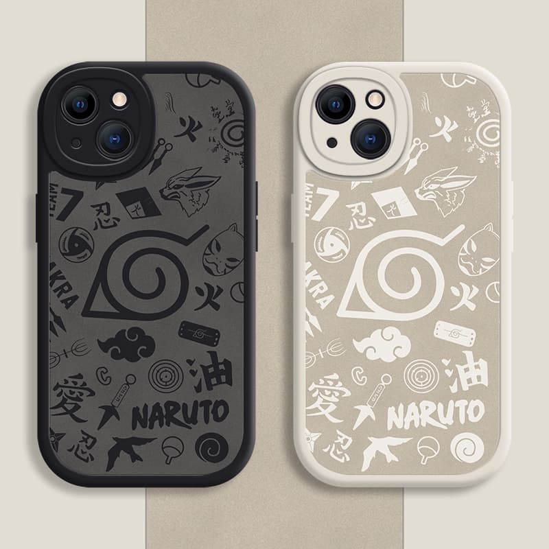 Capa NARUTO Para iPhone 16/15/14/13/12/11 Promax LOGO Padrão Macia 7/8 Plus/X/XR/Xs Max